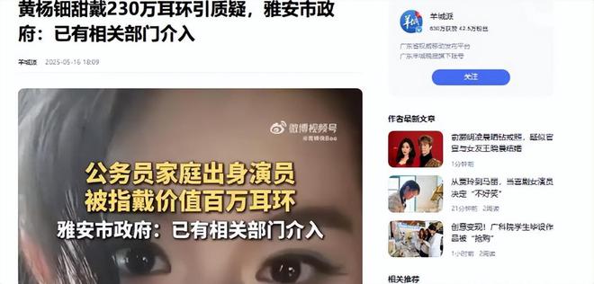 亲自下场黄杨钿甜父亲被正式立案调查麻将胡了免费试玩天价耳环风波不断(图2)